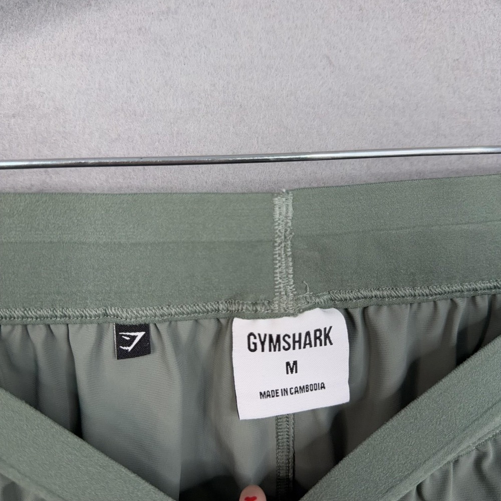 Gymshark Joggers Womens Medium Green Lightweight Stretch Windbreak Cuffed Pants - Picture 5 of 16